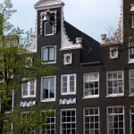 buildings by the canal in Amsterdam
