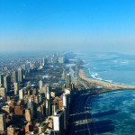 View of Chicago north from The Hancock Observatory