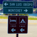 On the road in San Simeon, CA
