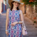 floppy hat and summer dress