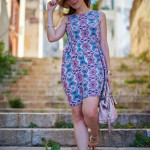 Floppy hat and sun dress in Nafplio
