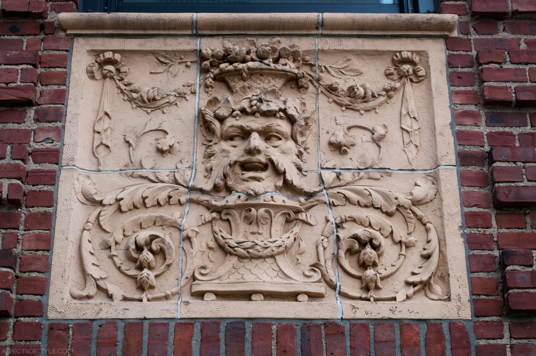 decorative architectural detail on Upper West Side, New York City