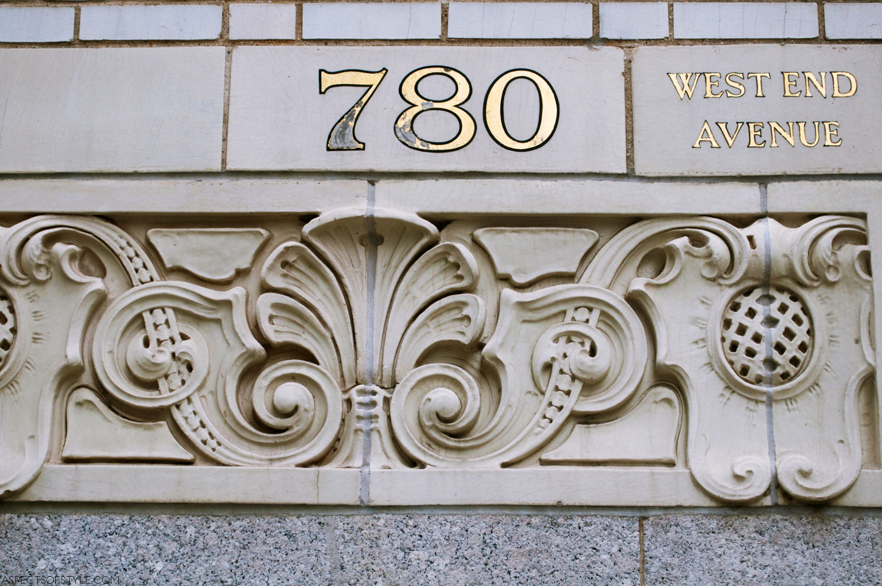 decorative architectural detail on Upper West Side, New York City
