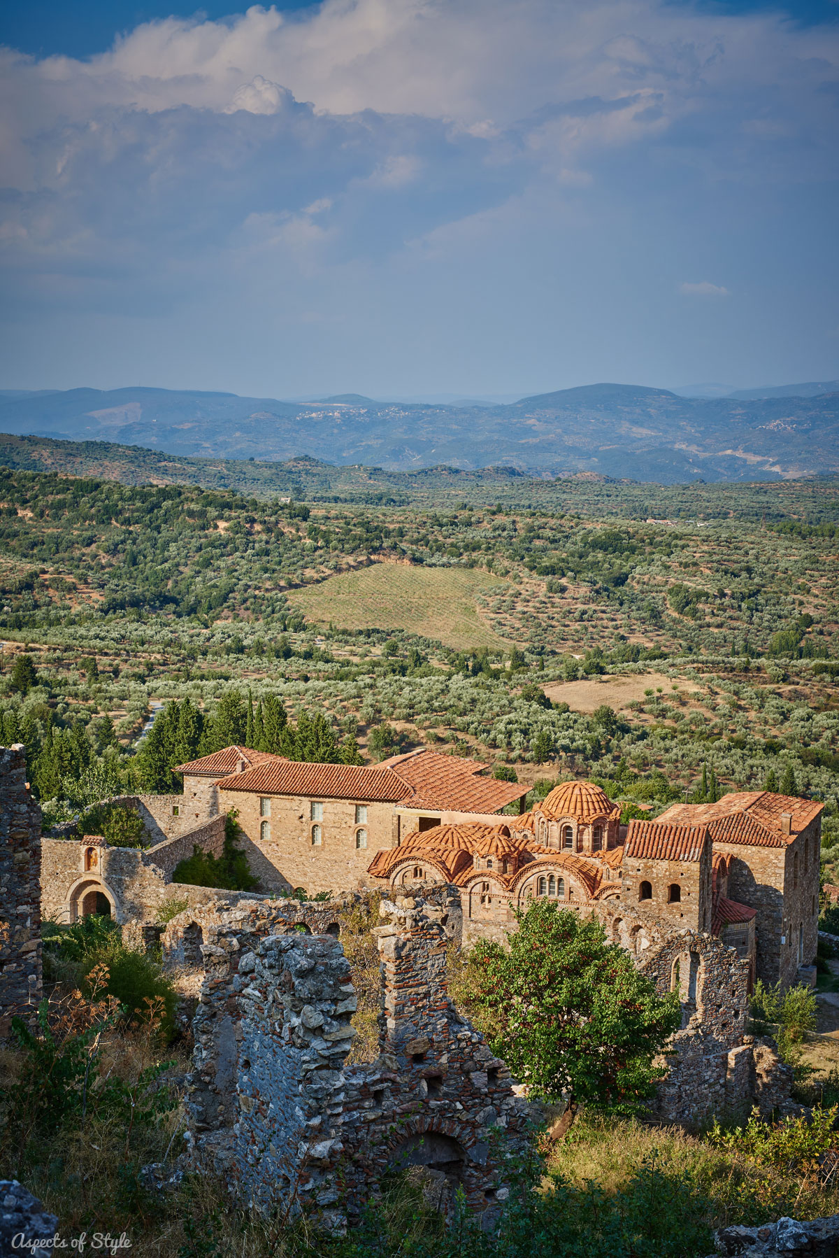 Mystras castle town, Peloponnese, Greece