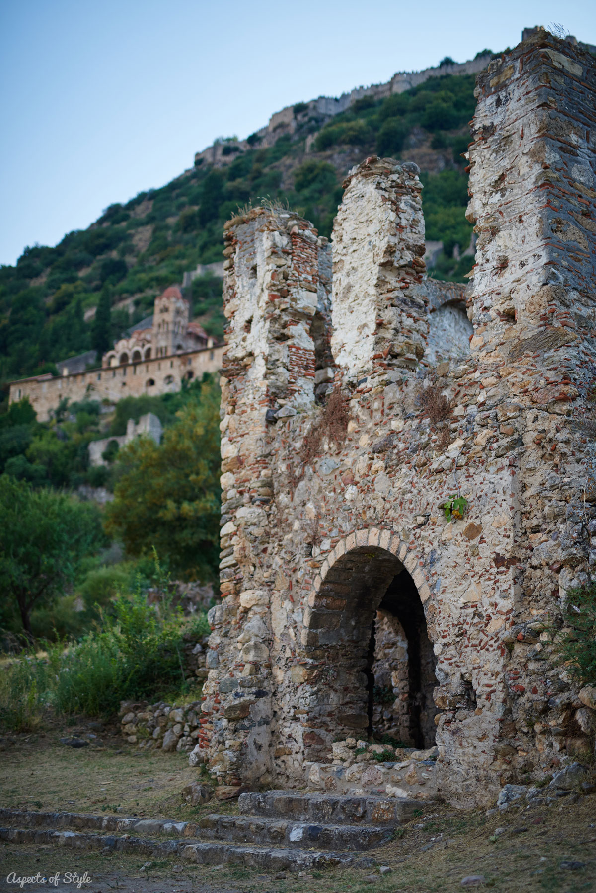 Mystras castle town, Peloponnese, Greece