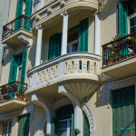 architectural details in Olympou street, Thessaloniki