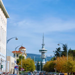 Telecommunications (OTE) Tower as viewn from the promenade, Thessaloniki