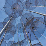 Umbrellas sculpture by George Zoggolopoulos