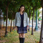 J'aime les Garcons grey jacket, Lili&Lala blue dress