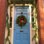 Christmas wreath in Beacon Hill, Boston