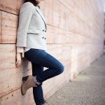 Grey jacket and Call it Spring beige boots