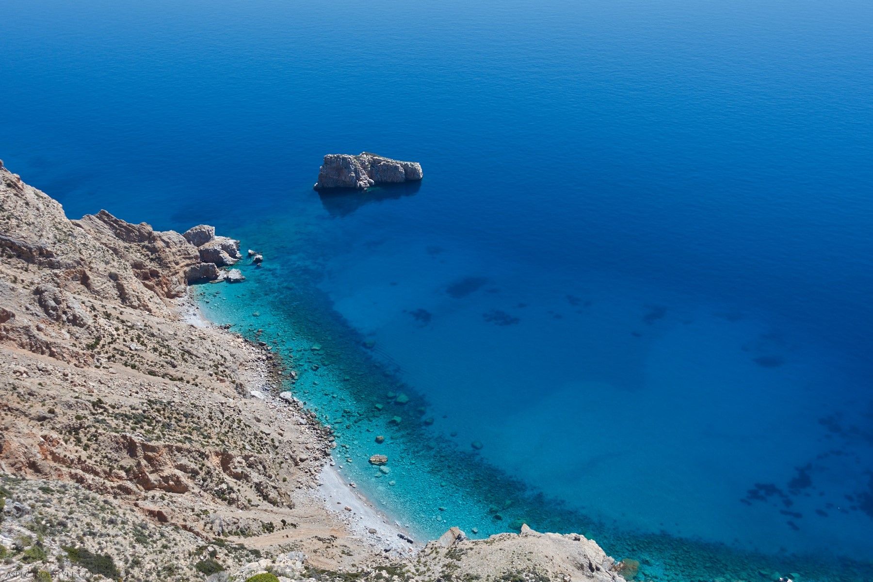 view from Chozoviotissa monastery, Amorgos Greece