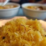 saffron basmati rice at Babaji Indian restaurant Athens