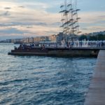 Thessaloniki seaside promenade and the Umbrellas sculpture