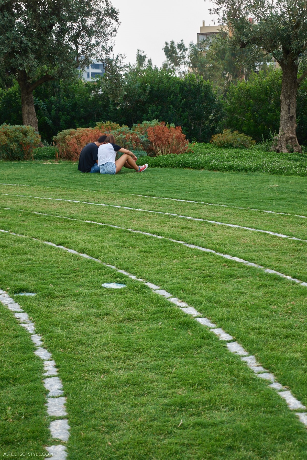 the labyrinth at Stavros Niarchos Foundation Culture Center