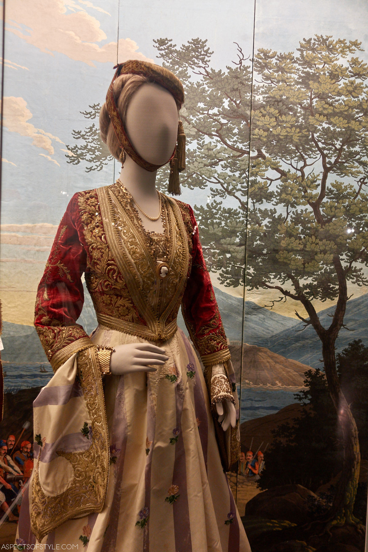 Greek traditional dress in Benaki museum in Athens