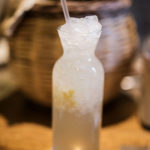 lemon verbena and sage drink at Peskesi restaurant, Heraklion