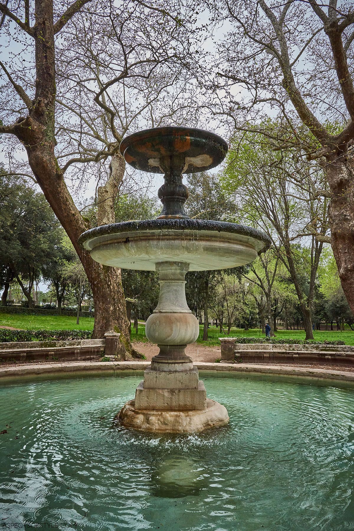 fountain at Borghese park, Rome, Italy