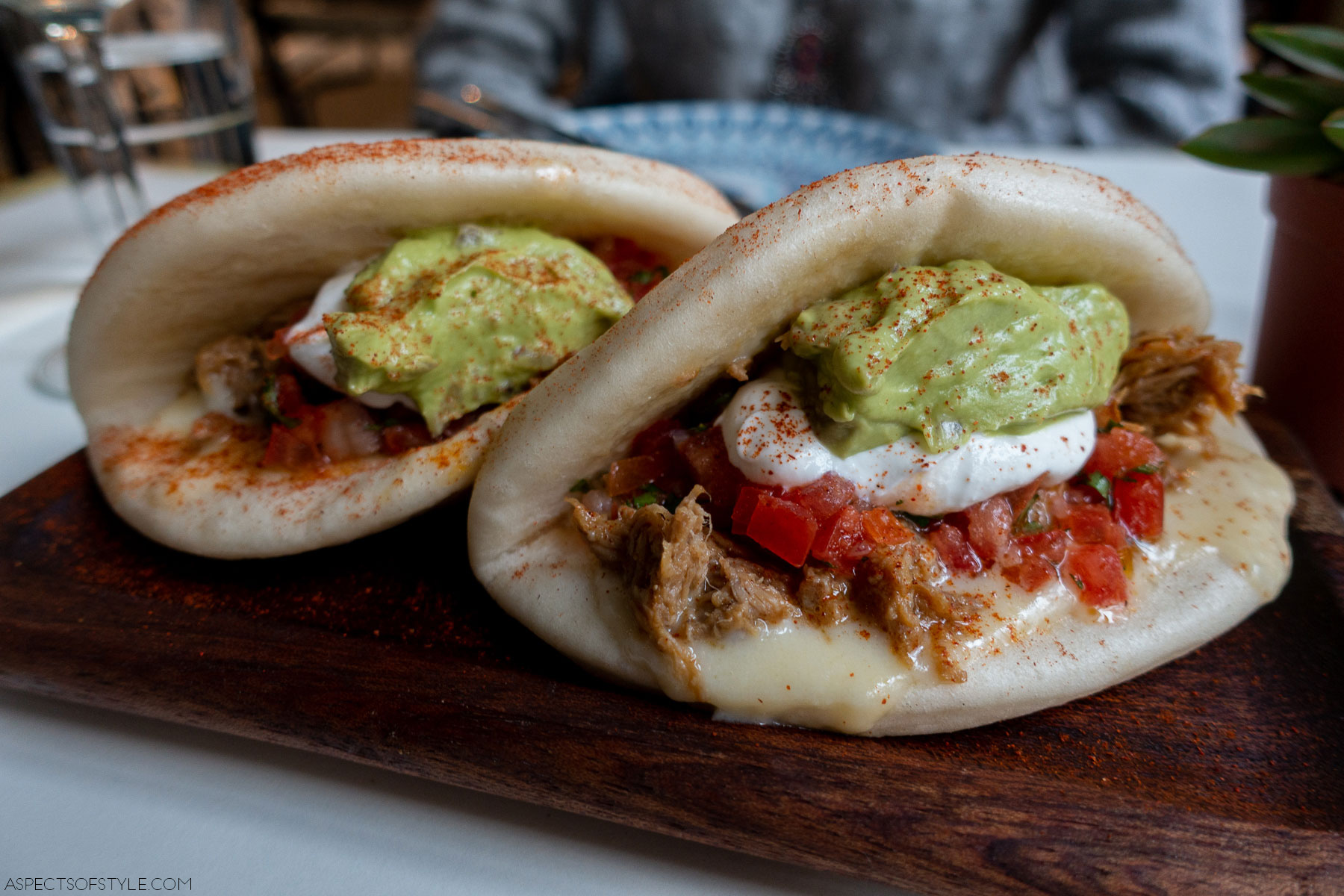 48 Urban Garden burger bao buns with pulled pork and guacamole