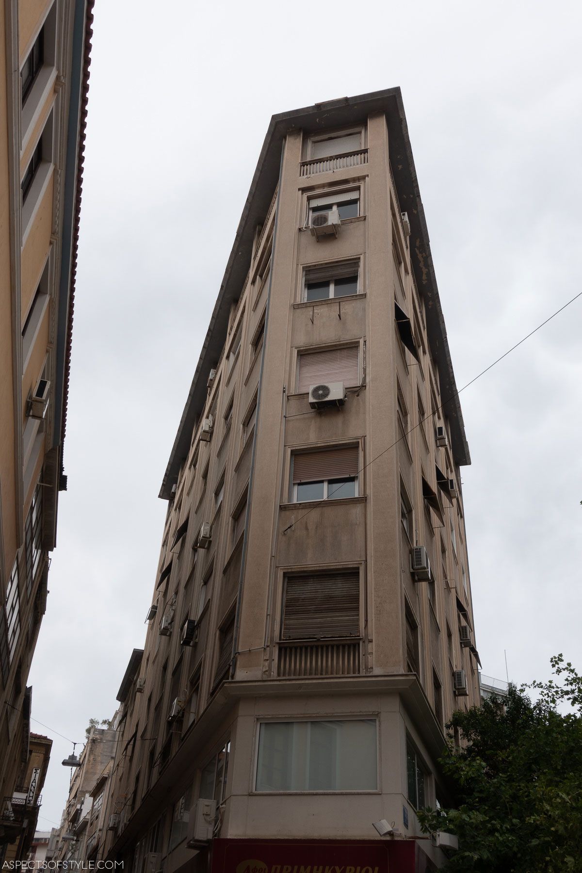 3 facade building in Athens