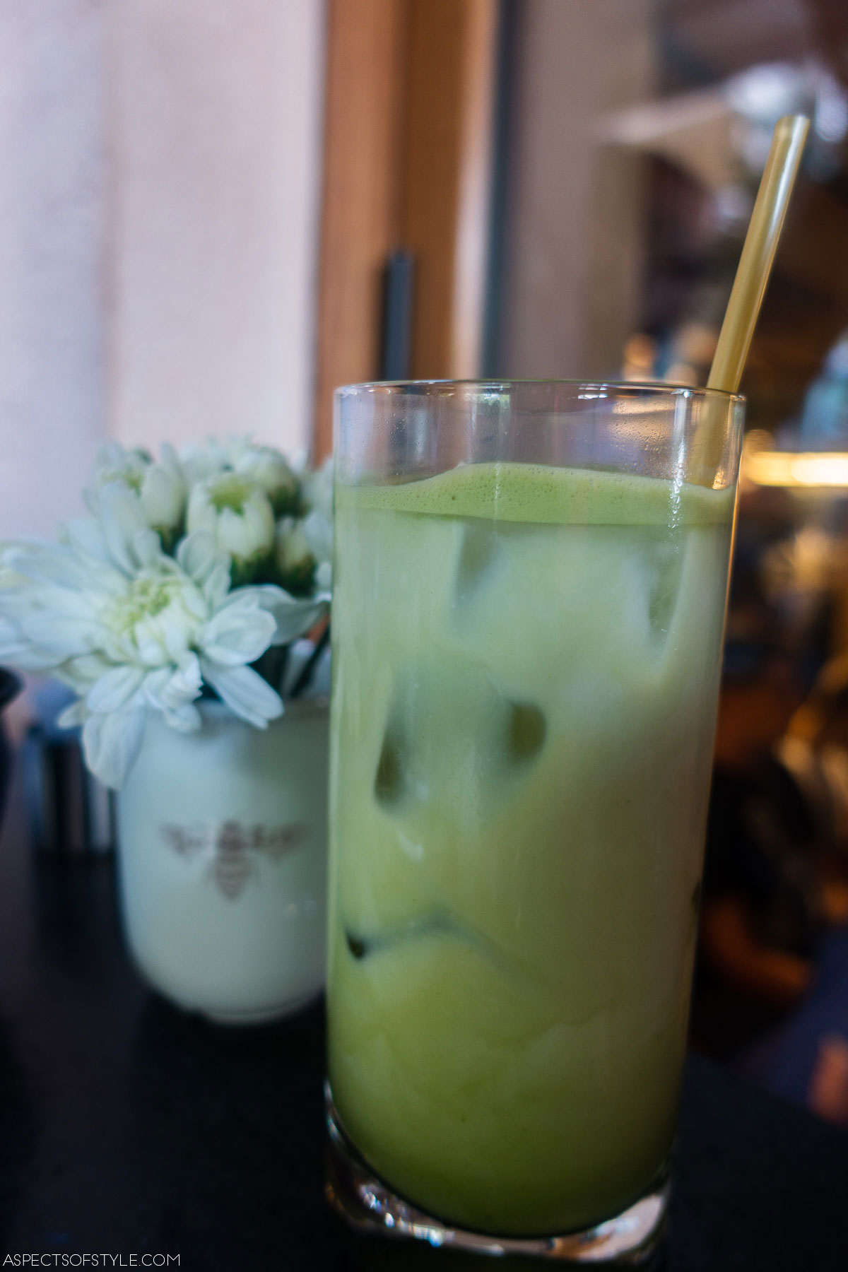 matcha latte at Queen Bee Athens