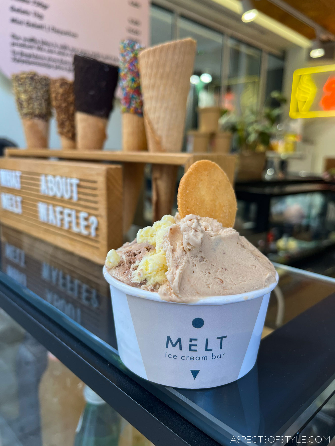 Ice cream at Melt patisserie, Athens