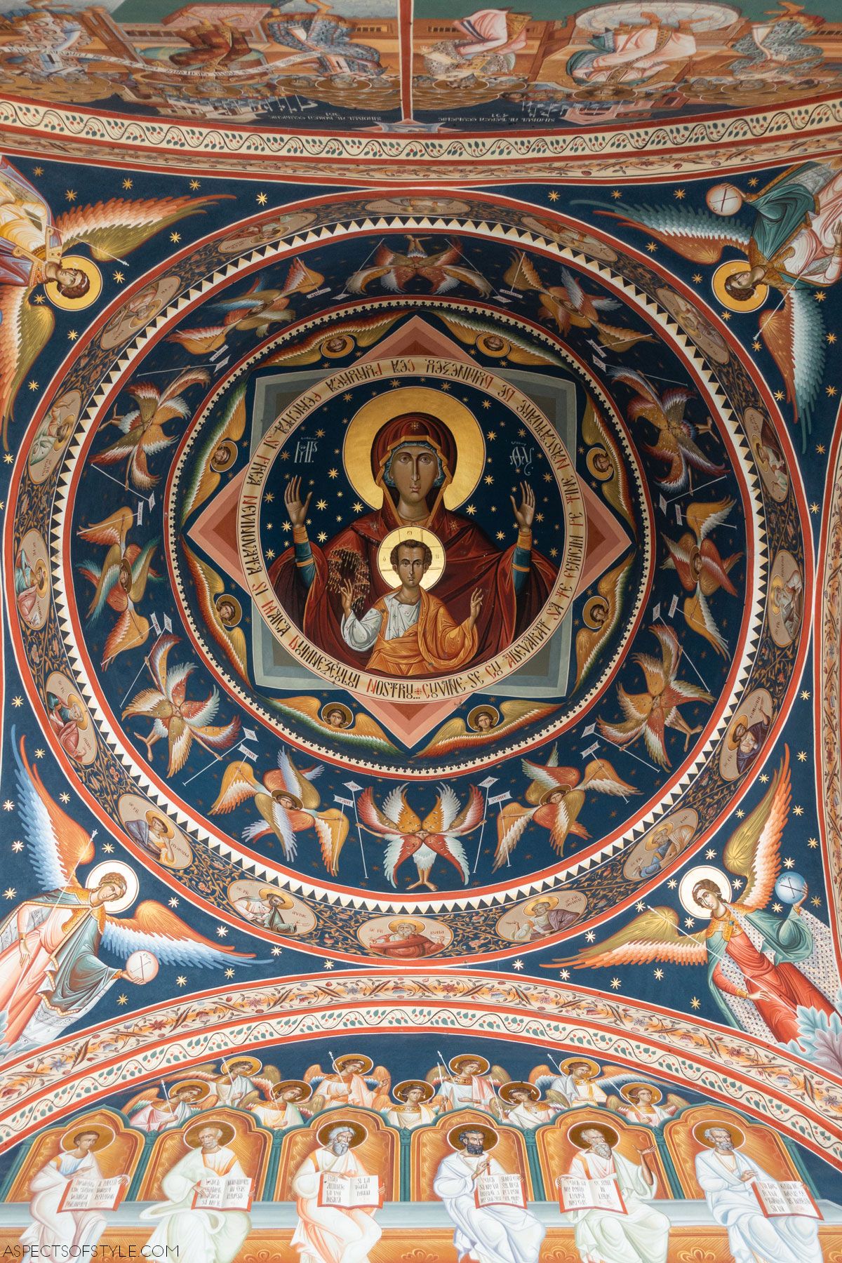 Frescoes at New St George church, Bucharest
