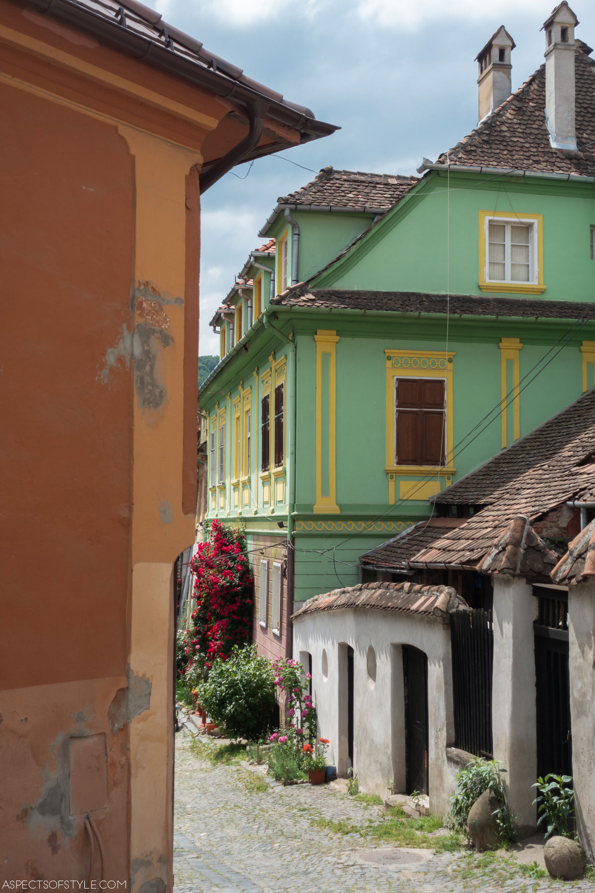 street in Sighisoara Romania