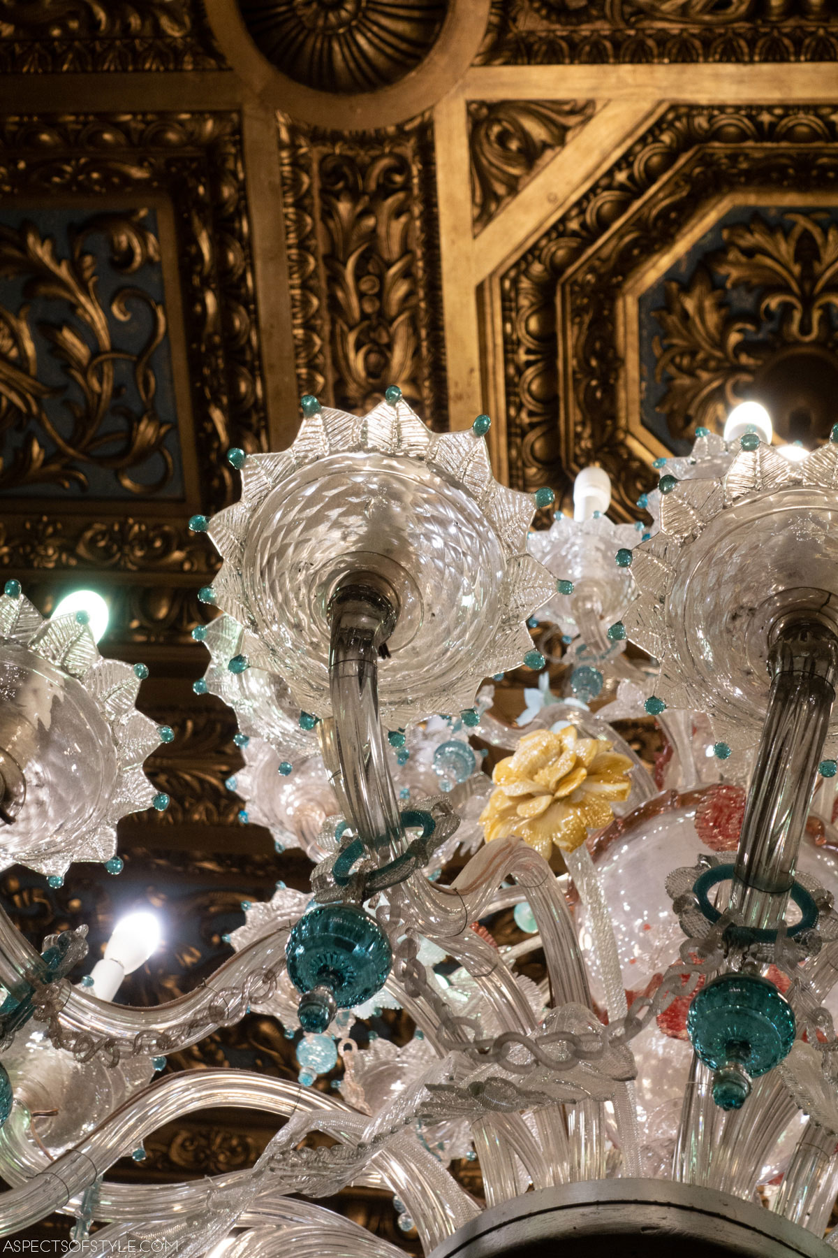 Chandelier inside Peles Castle Sinaia Romania