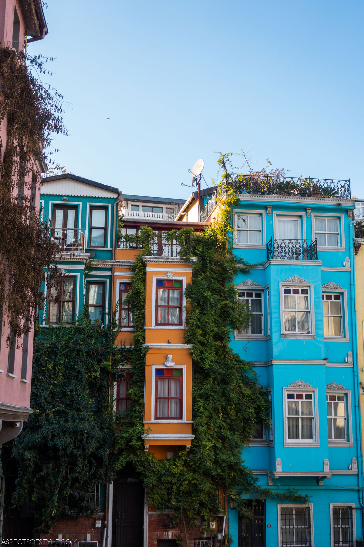 Colorful Houses called Palladium Apartments in Balat Istanbul