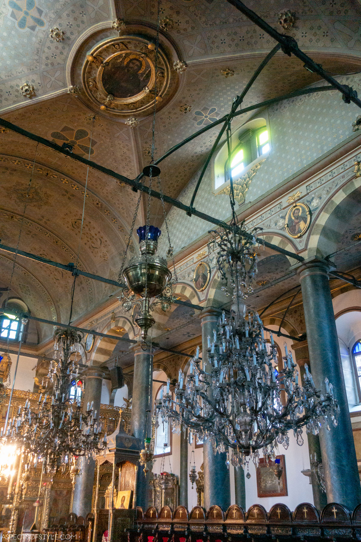 inside Saint George Church at the Orthodox Patriarchate in Fener Istanbul