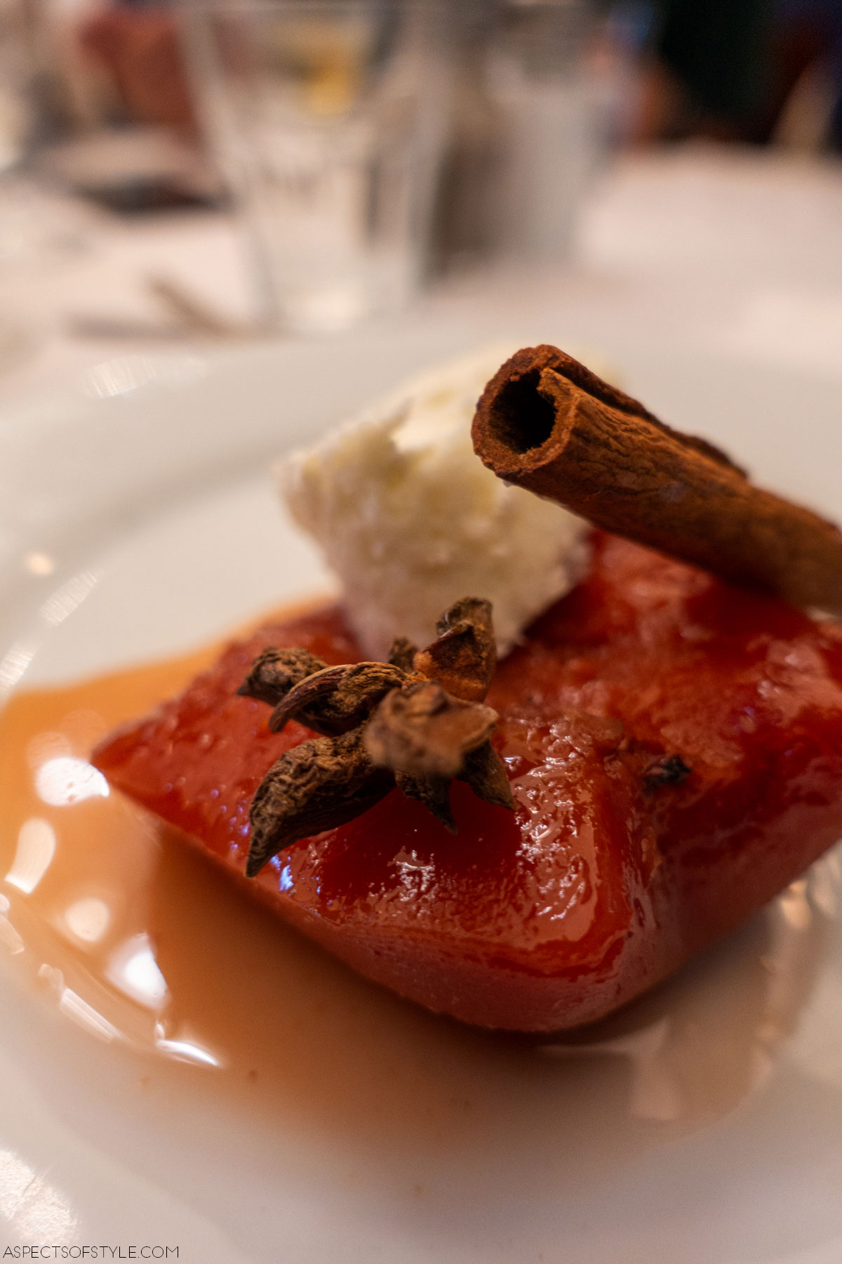 quince dessert at Pandeli Restaurant inside Spice Bazaar Istanbul