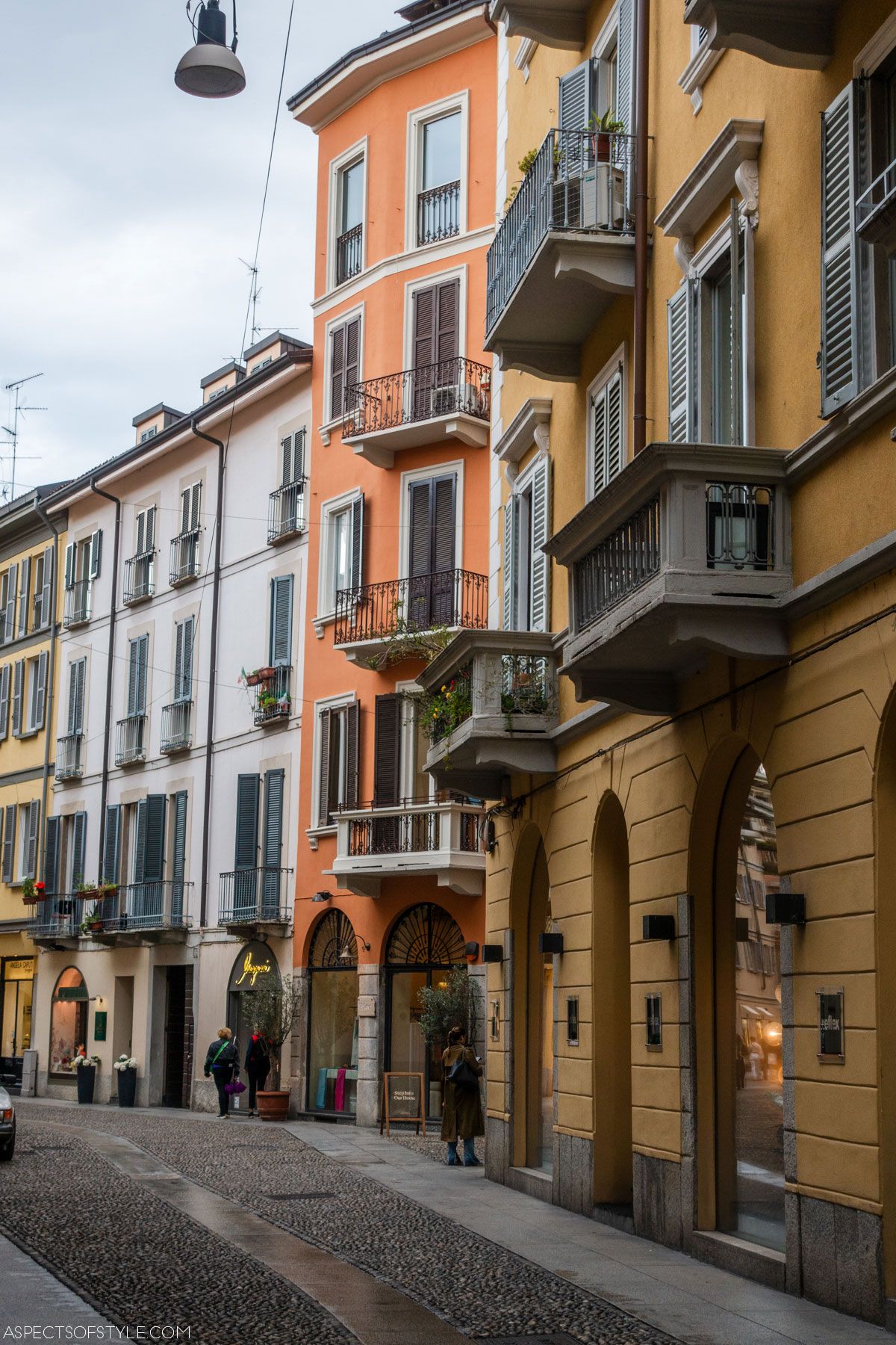 paved street at Brera Milan