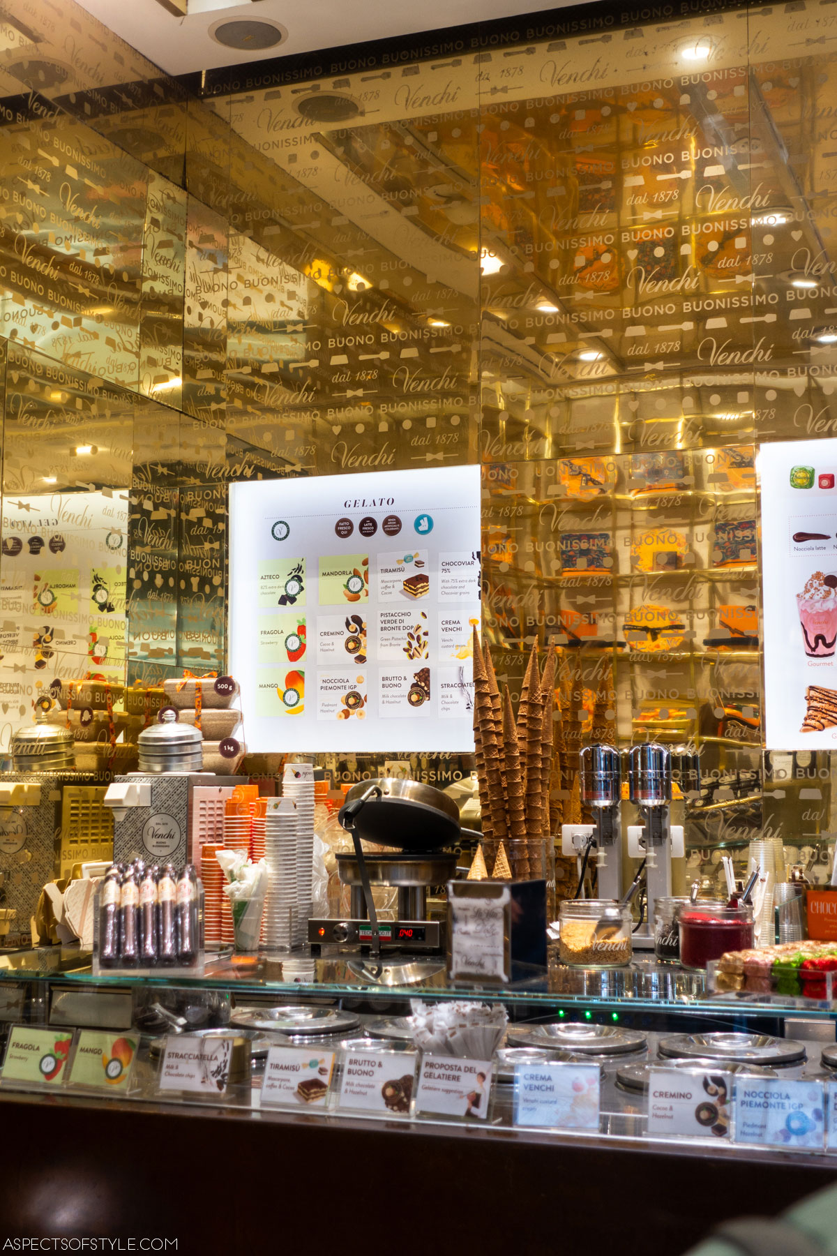 Venchi gelateria, Milan