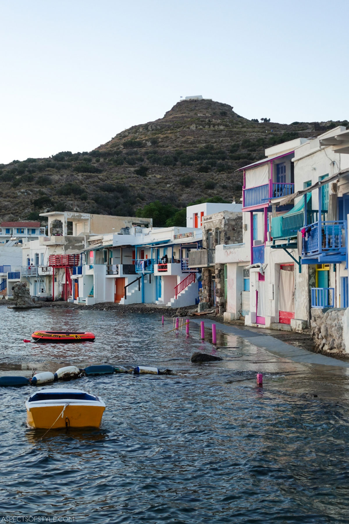 waterfront in Klima, Milos