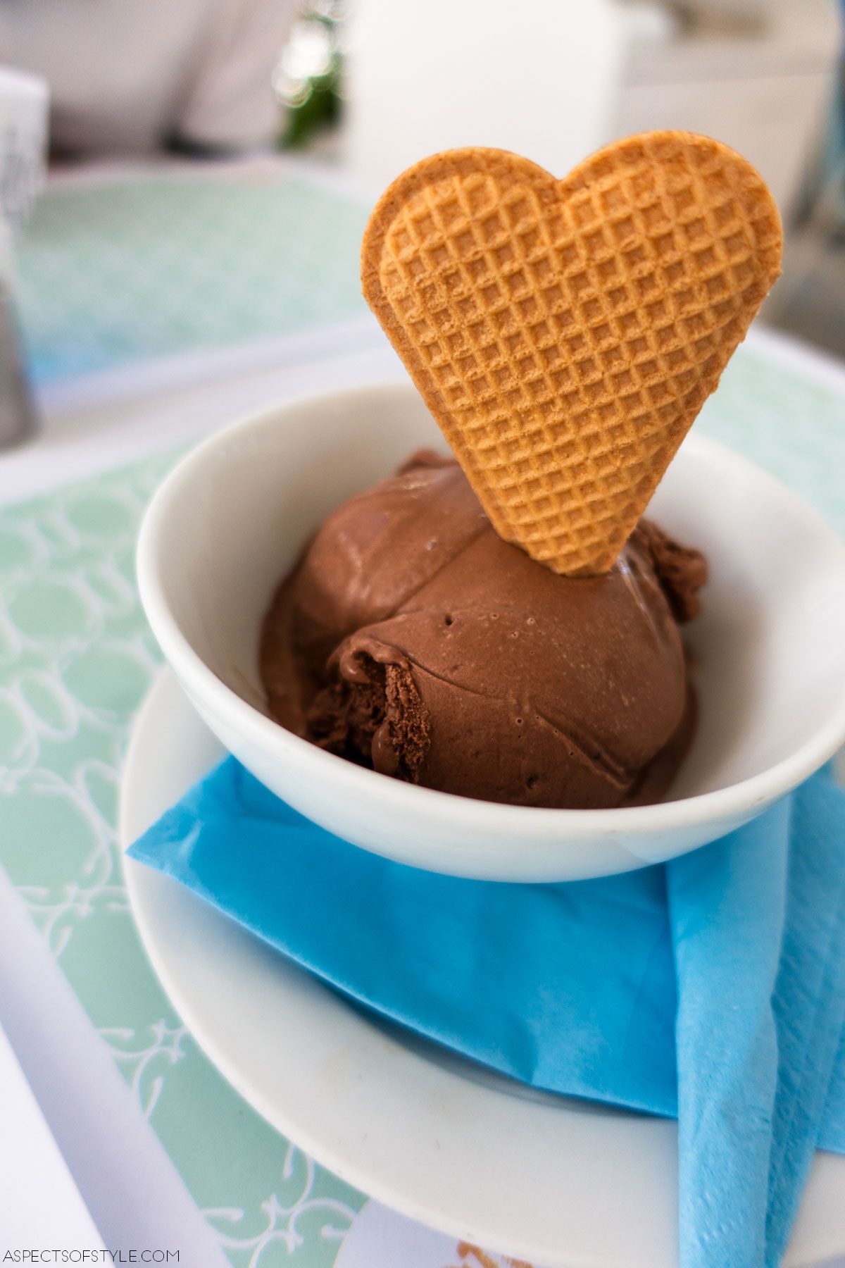 chocolate ice cream at Angeliki, Adamas Milos