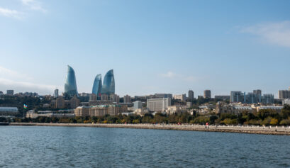 Baku Promenade and Flame Towers