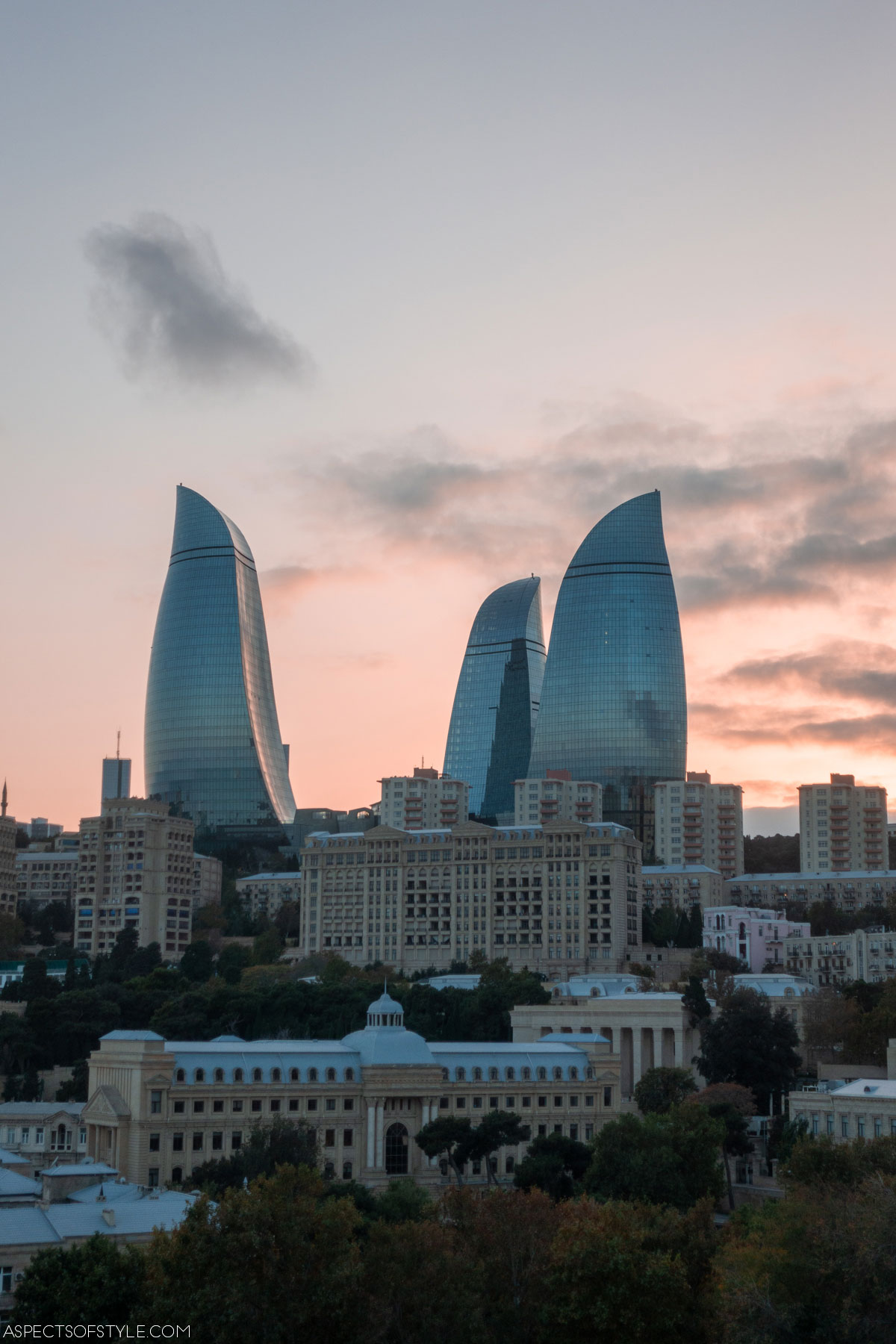 Four Seasons Baku Flame Towers view