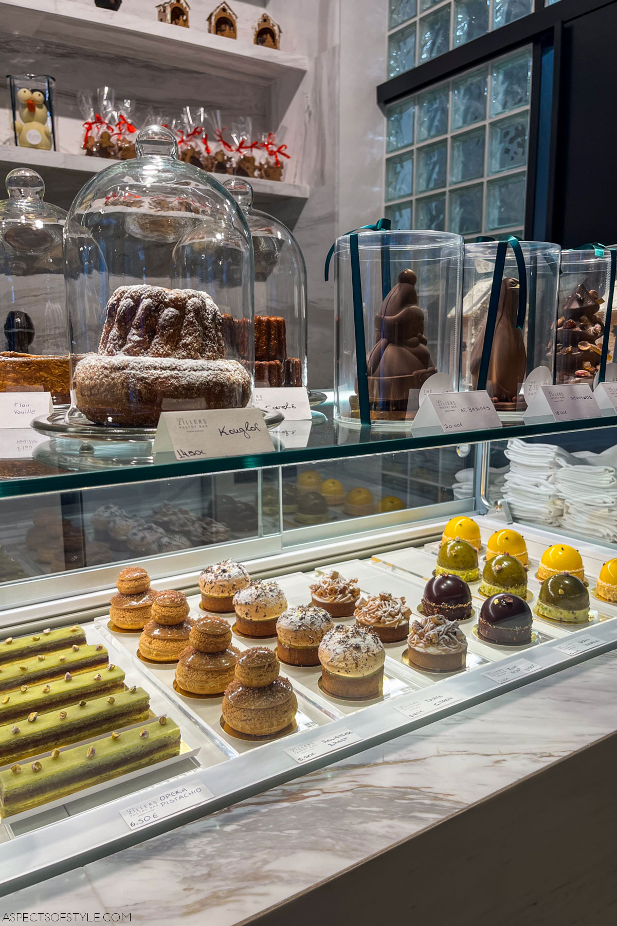 The Zillers Pastry Bar in Athens dessert display