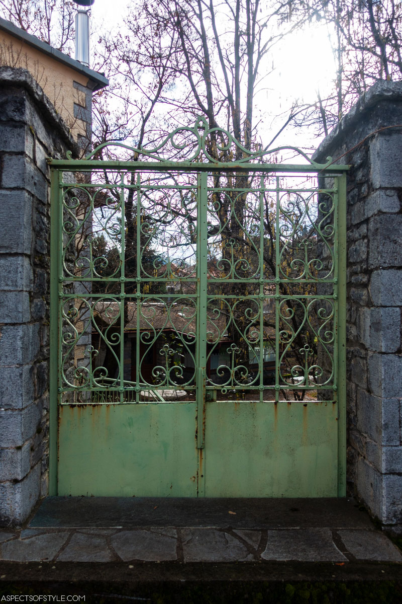 metal gate in Vytina, Arcadia, Peloponnese